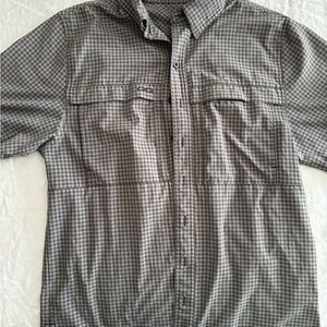 Men's Gray Checkered Shirt